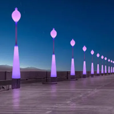 16 Color Dazzle Led Garden Solar Light Pole Post Top Outdoor Post Lights