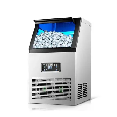 Built-In Stainless Steel Commercial Ice Maker Portable Commercial Ice Cube Maker Machine  Tea and Coffee Shop Ice Making Machine