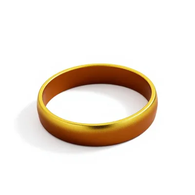 Traditional Craft Inherited Plain Gold-Plated Copper Tire New Chinese Style Ethnic Sand Gold 12mm Thick Eel-Skin Back Bracelet