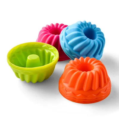 European and American Fashion Boutique 12 Piece Silicone Muffin Cup Pudding Jelly Mold Baking Tool Set