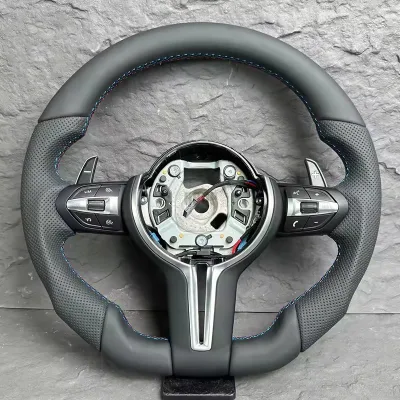 For 3/5 Series F10-F92 Sports Leather Steering Wheel with for Custom Stitch Color & OEM Brand