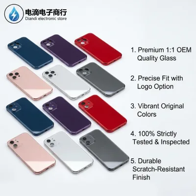 Wholesale Factory Stock Multi-Color Rear Battery Cover Glass for iPhone 13 14 15 Pro Max Chassis