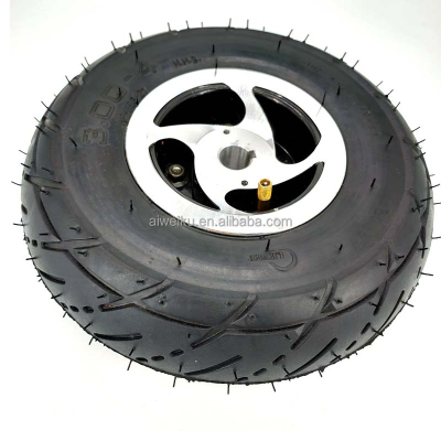 3.00-4 Tire Wheel With 19mm Keyway Alloy Rim Hub and Tyre Wheels for Pneumatic Rubber Wheels 10 Inch Tires