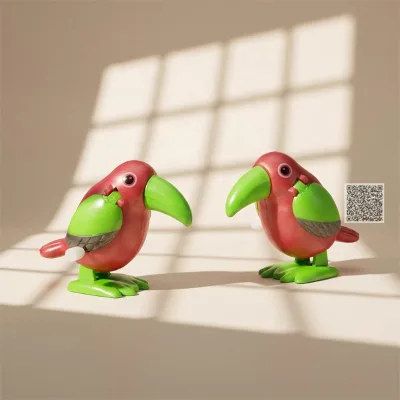 Jungle Party Favors Jumping Toucan Toy Goodie Bag Fillers Holiday Stocking Stuffer Easter Egg Small Gift Clockwork Birdie Toy