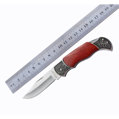 Knife Folding Red Wood Handle Survival Box Cutter Blade Colombia Pocket Knives Knife