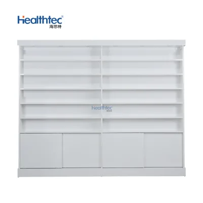 Salon Furniture Nail Polish Wood Racks Wall Mount Organizer Display with Led Light