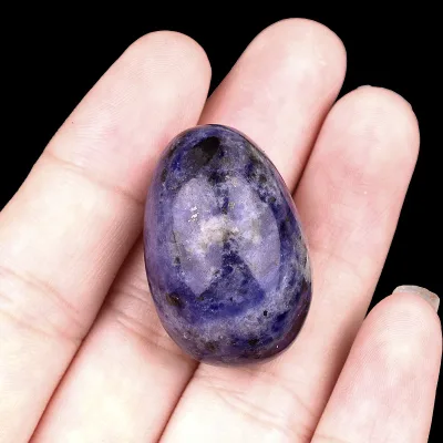 2026 Egg Shaped Crystal Craft Jade Small Egg Sodalite Mineral Egg Stone Easter Colored Gemstone