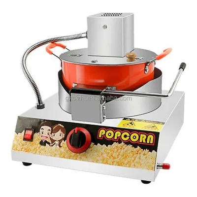 High Quality Commercial Single Pot Automatic Pop Corn Maker Gas Popcorn Machine