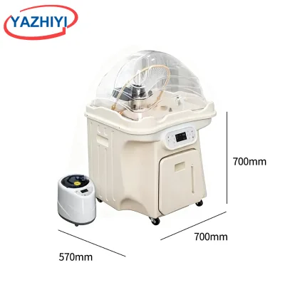 YAZHIYI Mobile Scalp Care Hair Washing Machine With Steamer Transparent Dome Constant Temperature Spa Head Therapy Equipment