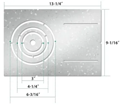 Shallow Ceiling Light Bracket Round Hole Iron Mounting Plate