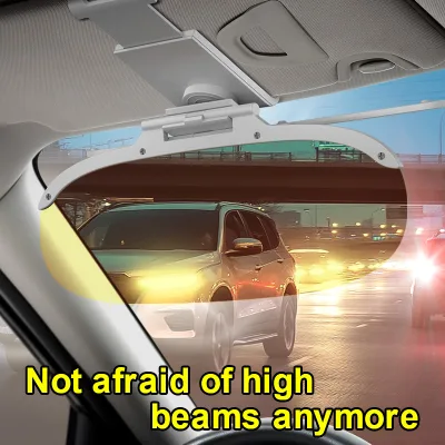 General Motors 360° Day and Night Anti Glare Mirror Car Sun Visor Night Vision Goggles Eye Protection ABS Material Two Sizes