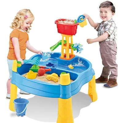 2023 Hot Selling Children's Summer Beach Table Toys Play Sand and Water Tools Set Outdoor Water Play Toys
