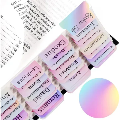 Printed Bible Index Labels & Tabs Stickers Various Colors UV Printing