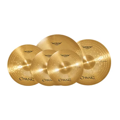 Chang-Alloy Armor Percussion 5-Piece Yellow Cymbal Gong Set 14"-20" Very Strong Clean Crisp Professional Performance Individual