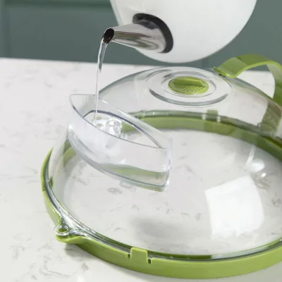 Clear Microwave Splash Guard Cooker Dish Plate Serving Lid House Essentials Clear Microwave Splatter Cover for Food with Handle