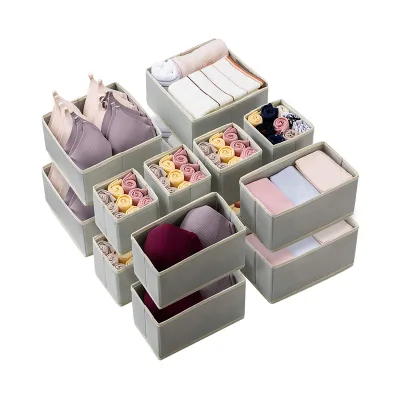 16-Piece Foldable Non-Woven Fabric Drawer Storage Rack Modern Home Storage Organiser Clothing Lingerie & Underwear