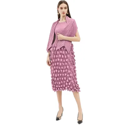 Wholesale Summer Maxi Ruched Casual Ladies Fashionable Trendy Sexy Solid Chiffon Woven Pattern A-line Anti-Wrinkle Large