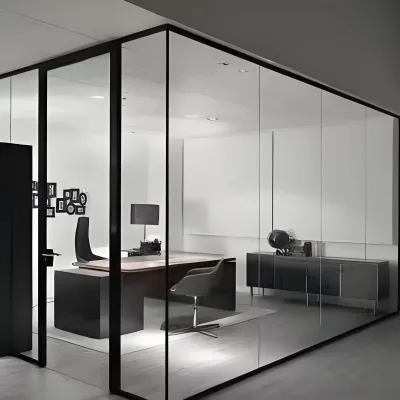 China Manufacture Frameless clear Divider Glass Stainless Steel Partition Partition Wall System