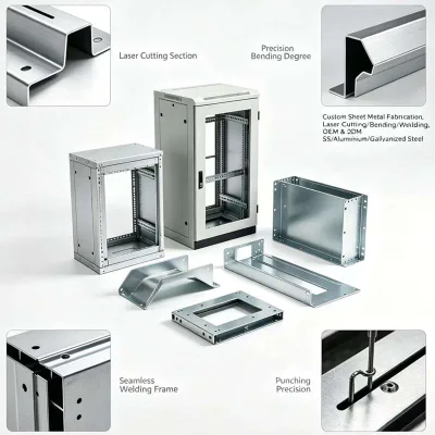 Sheet Metal Fabrication Service Environmental Friendly Surface Treatment Anodized Painted Metal Components for New Energy Device