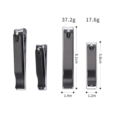 New Design Black Color Nail Clipper Set Fingernail Toenail Clipper Cutters for Men Women