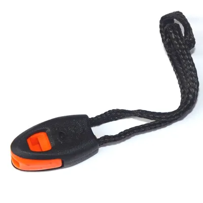 High Decibel Plastic Whistle Pull Tail Clip Buckle Whistle with Rope