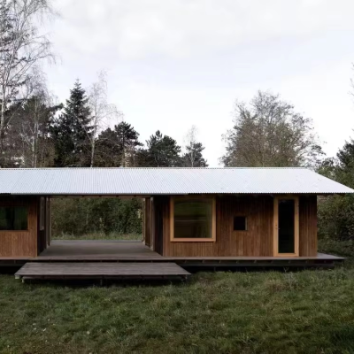 Forest Modern Wooden Cabin, Minimalist Interior, Nature Living. Perfect Country Home
