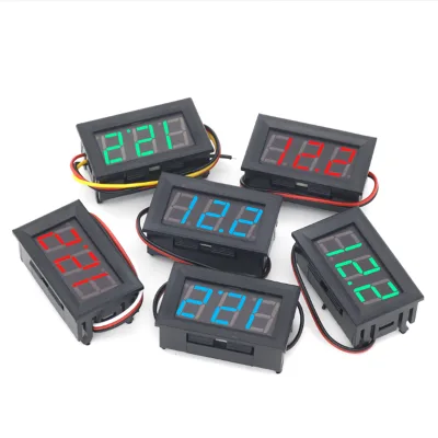 3-Wire DC Voltmeter Head 0.56 Inch LED Digital Voltmeter DC 0V-100V Reverse Connection Protection