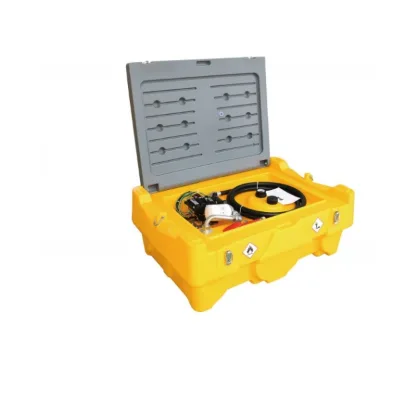 Portable 220L Diesel Transfer Fuel Tank with Pump and Nozzle for Emergency Backup and Jobsite Use