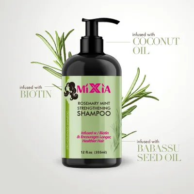 Organic Keratin Cream Shampoo with Rosemary Mint Nourishes Softens Adults' Hair Repairing Dryness Frizz for Refreshing Hair Care