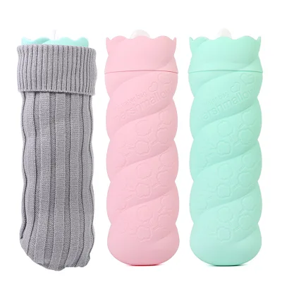 W1 Faux Fur Hot Water Bottle Cover, Long Hot Water Bottle Rubber, Rubber Hot Water Bag Plush