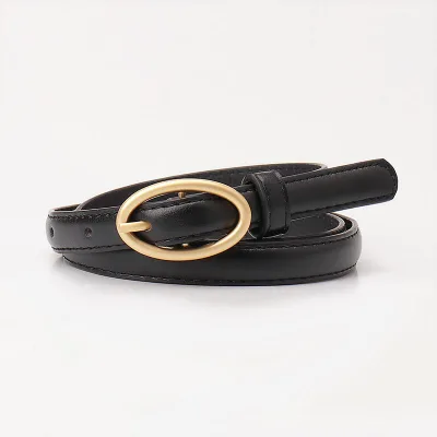 ZPS266 New Womens Thin Casual Decorative Belt Fashion Versatile Candy-Color Waist Belt with Alloy Pin Buckle