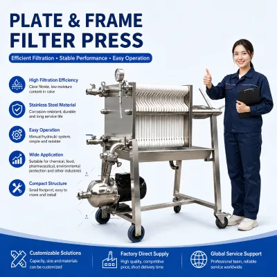 Small Plate and Frame Filter Press Machine Multi-Layer Stainless Steel Plate Frame Liquid Filter