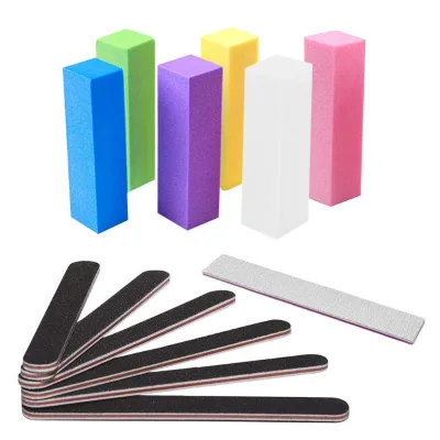 Disposable Nail File Buffer Block Professional Washable Sponge Nail Buffing Sanding Strips Manicure Pedicure Nail Care Tools