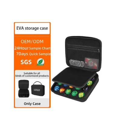 Waterproof Shockproof EVA Toy Organizer Case Storage Box for Bakugan Battle Planet Armored Alliance Zipper Closed