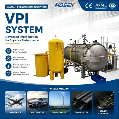 Automatic Vacuum Pressure Impregnation Equipment Stainless Steel VPI Tank for Carbon Fiber Composite Resin Infusion