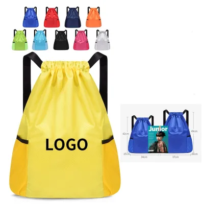 Custom Waterproof Anti-Theft Drawstring Backpack Women's Sports Gym Use Oxford Fabric 23L Capacity Cheap Polyester Fashion