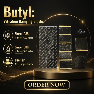 Butyl Damping Blocks & Sound Deadening Mats for Air Conditioner, Refrigerator & Dryers | White Goods Vibration Damping Solutions