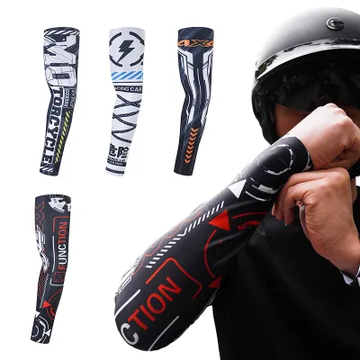 Ready to Ship Fashion UV Sun Protection Seamless Breathable Quick Dry Ice Silk Cycling Football Arm Sleeve for Unisex
