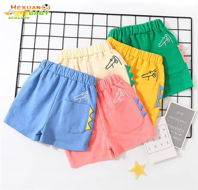 Wholesale 3-13T Baby Boys Girls Summer Shorts Candy Color Children Kids Sweat Jogger Sports Bermuda Shorts Cotton Elastic Waist