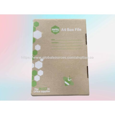 Cardboard file box Folder Plastic Archive Box Office Supplies,Desktop A4 Folder Box File Clip Paper Sturdy Box File Storage
