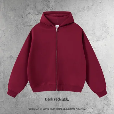 Trendy Hooded Regular Solid Color Men's Hoodie Zipper Fashion Cardigan Men's Hoodie
