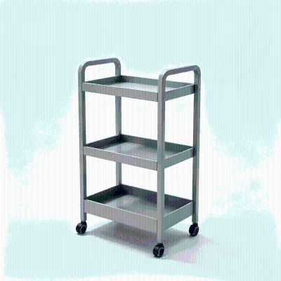 Luxury Modern 3 Tier Salon Trolley Metal Rolling Storage Cart with 4 Wheels for Hairdresser Custom Beauty Spa Barber Equipment