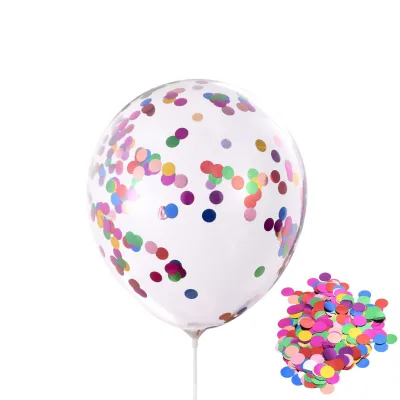 Factory direct sales of 12 inch sequined transparent rose gold confetti latex balloons wedding birthday party decorations