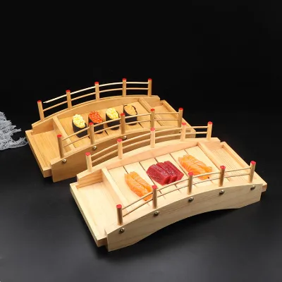 Platter Sashimi Japanese Buffet Luxury Bamboo Seafood Dry Ice Ship-shaped Serving Plate Shoryu Cuisine Sushi-shaped Plate