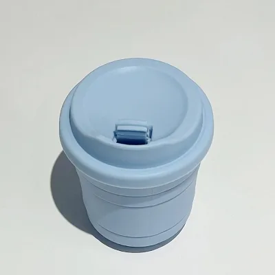 Hot Sale High Quality Outdoor Portable Foldable Colapsible 500Ml Folding Silicone Water Bottle With Silicone Lid