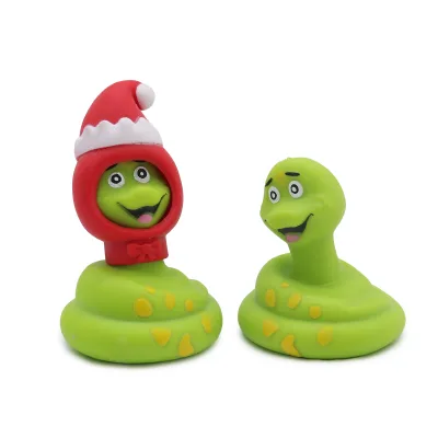Hot Selling Christmas Green Squeeze Stretch Snake Toys Children's Relaxing Gifts