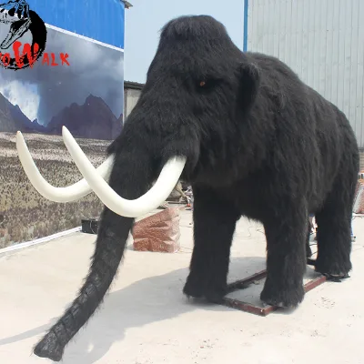 Dino1697 Animatronic Life Size Simulation Fur Elephant Statues