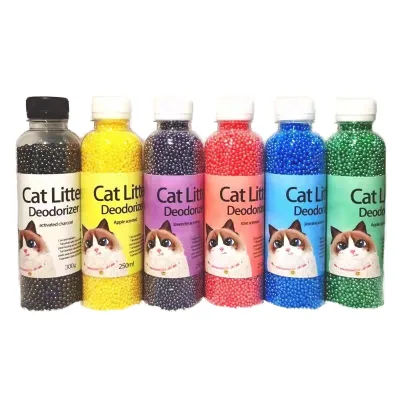Wholesale 250ml Eco-Friendly Natural Plastic Round Kitten Litter Deodorizer Beads High Quality Partner with Ingredients