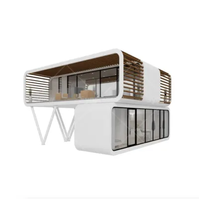 Latest Traditional Style Combined Apple Pod Cabin Light Steel Camping Steel Building With Bedroom for Villa Application