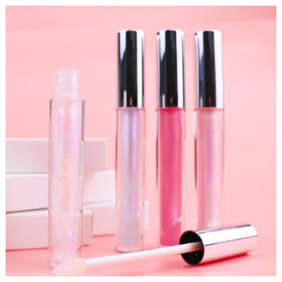 2023 Design Korean Lipstick 7 ml Lipgloss Tubes Colour Changing Waterproof Temperature Glitter Lipstick Silver Lipgloss